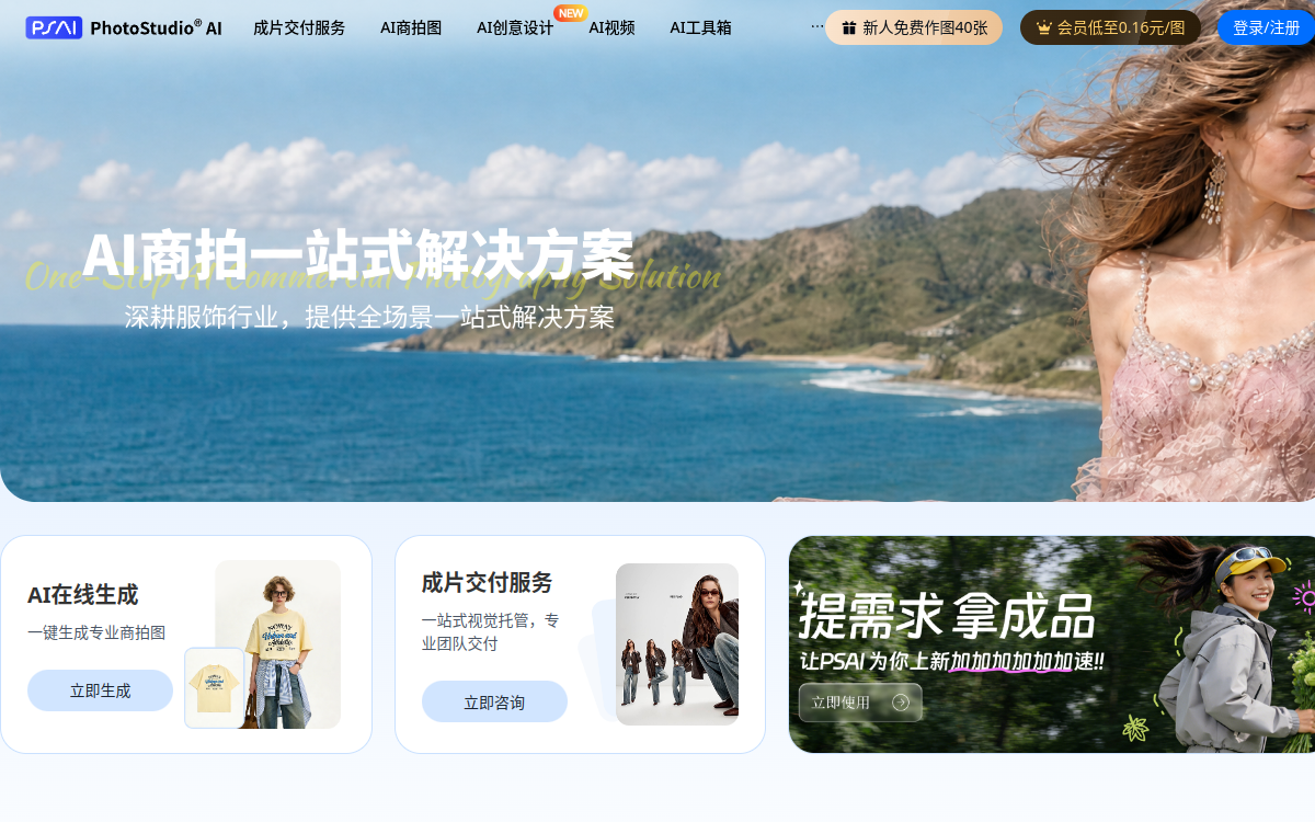 PhotoStudio AI 网站预览