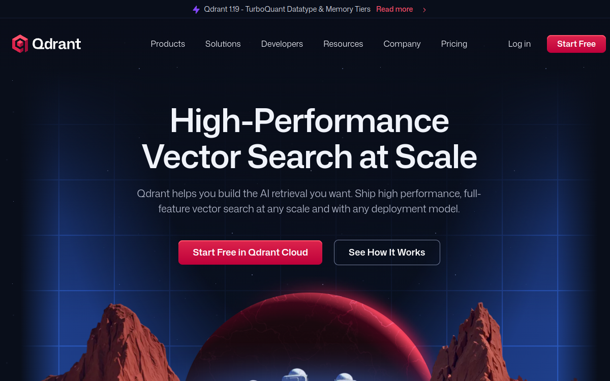 qdrant.io website screenshot