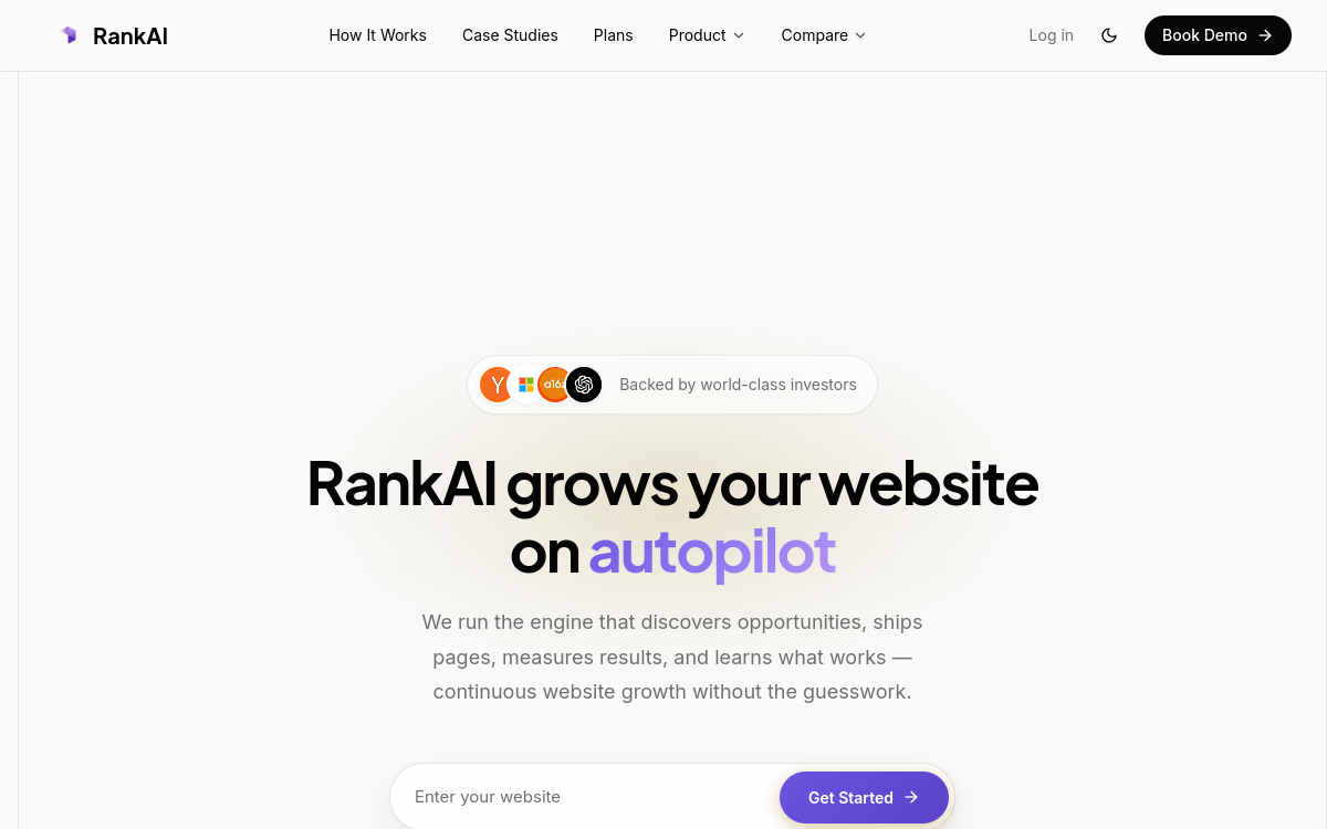 Rankai website screenshot