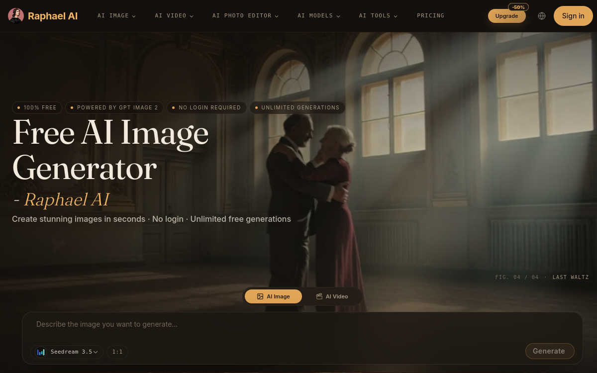 Raphael AI website screenshot