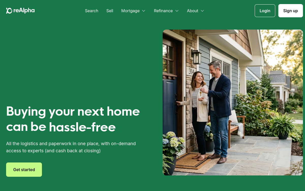 reAlpha website screenshot