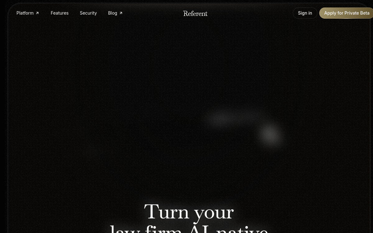 Referent website screenshot