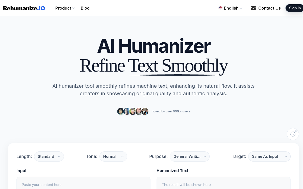rehumanize.io website screenshot