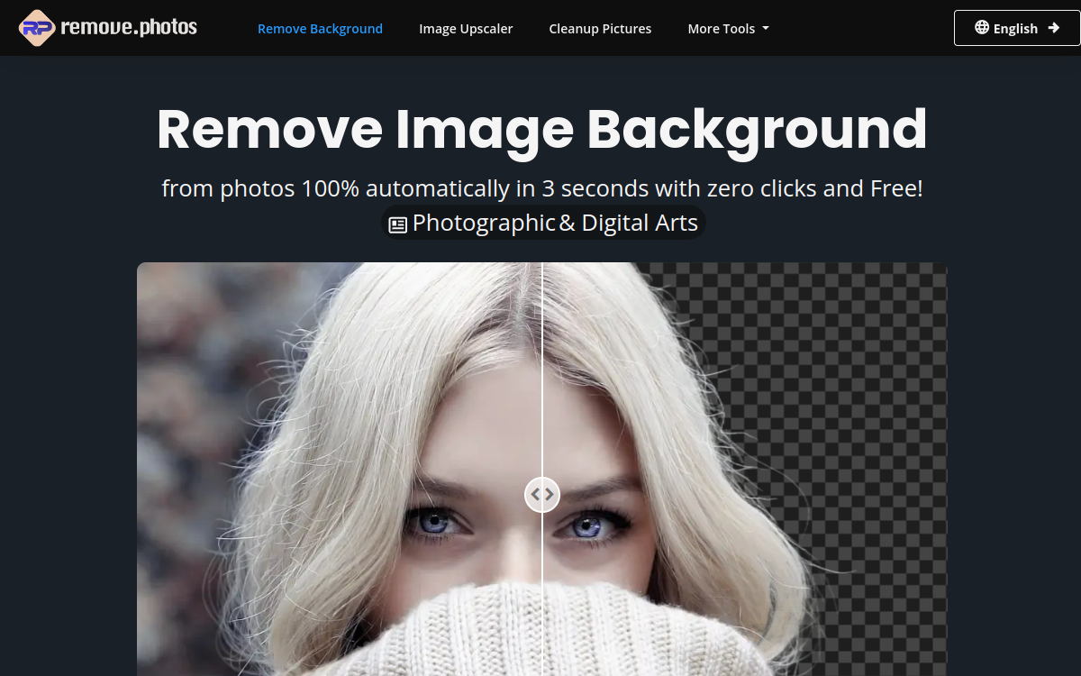 Remove Background From Photos website screenshot