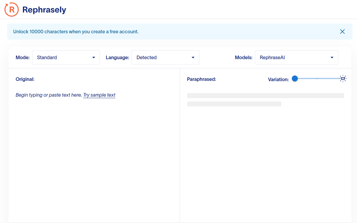 Rephrasely screenshot