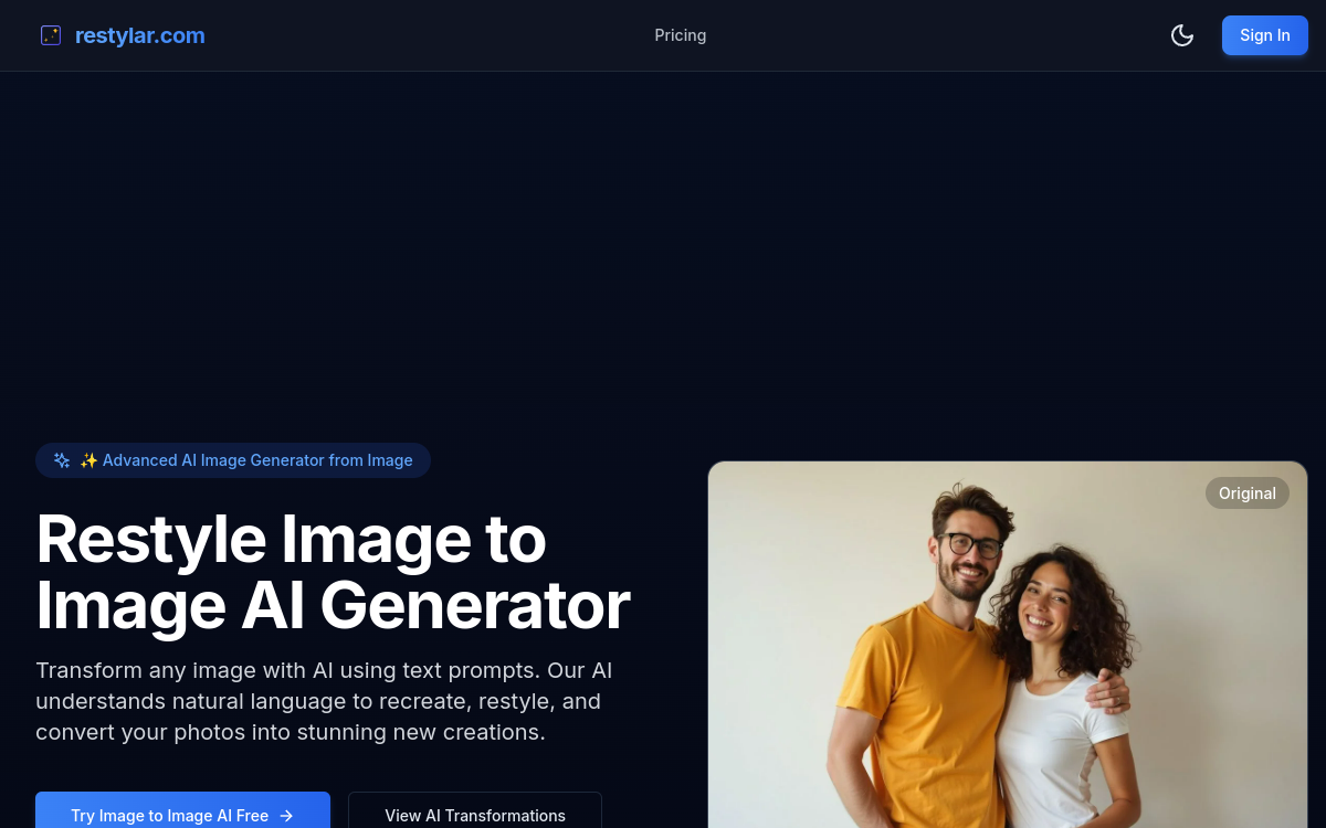 Restylar website screenshot