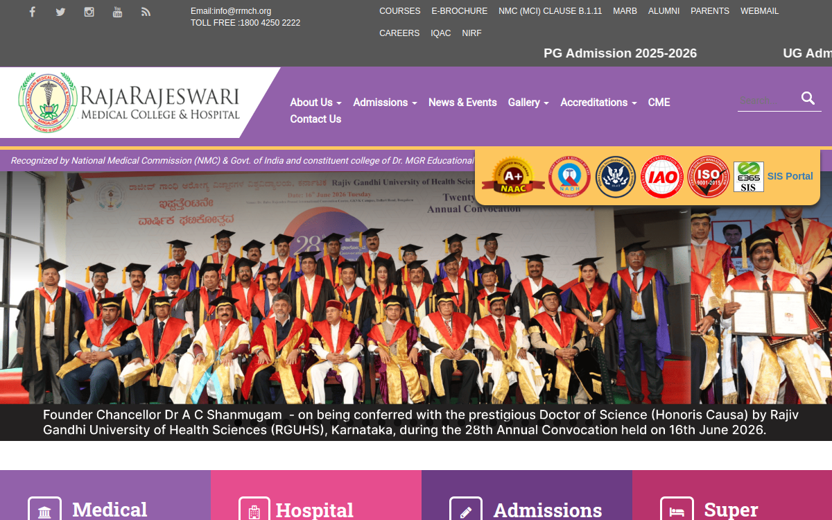 RajaRajeswari Medical College official campus