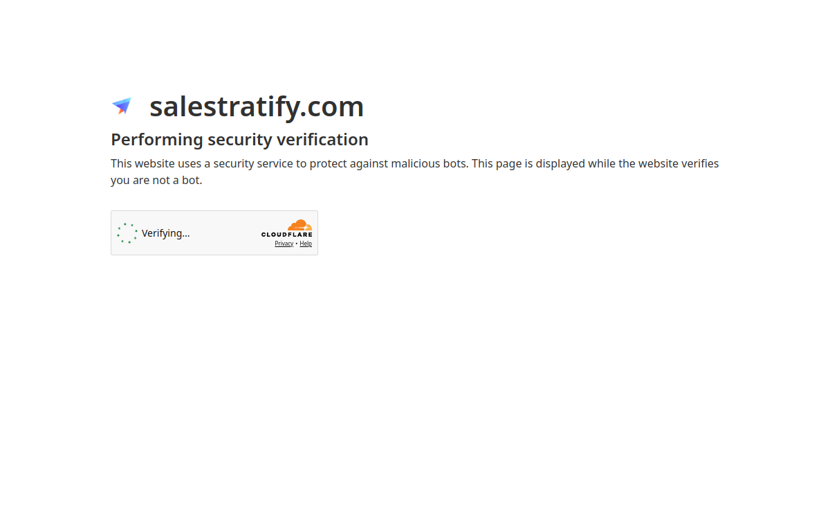 Sales Stratify — live screenshot