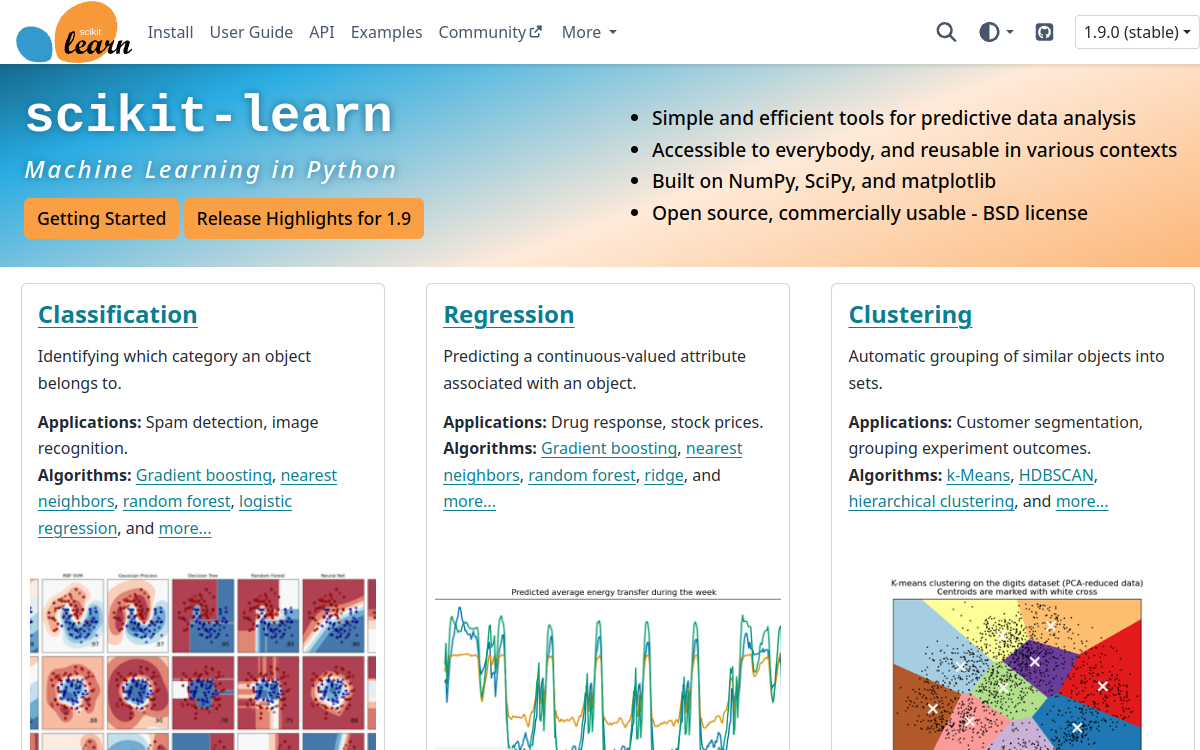 scikit-learn: machine learning in Python — scikit-learn 0.16.1 documentation 网站预览