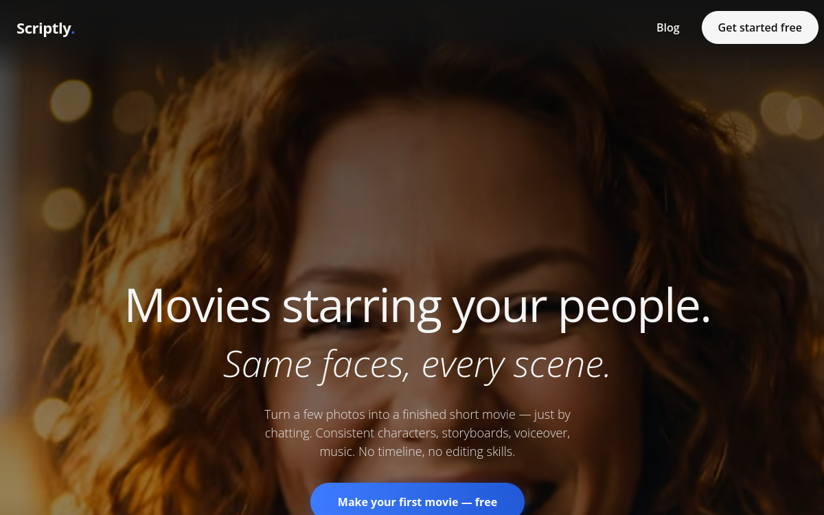 Scriptly AI website screenshot