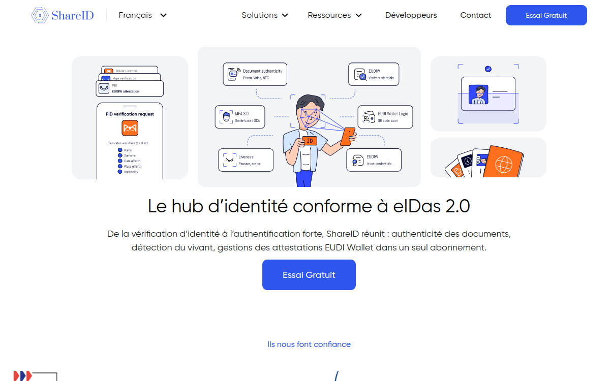 ShareID website screenshot