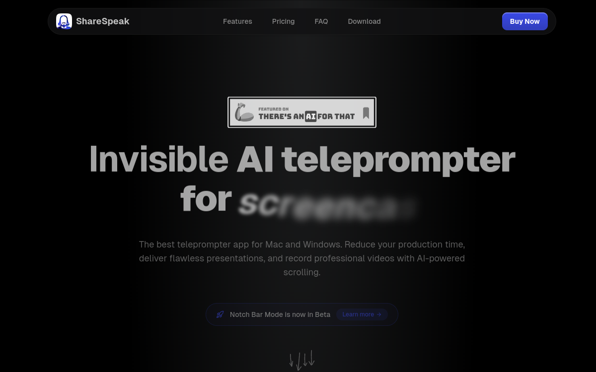 ShareSpeak website screenshot