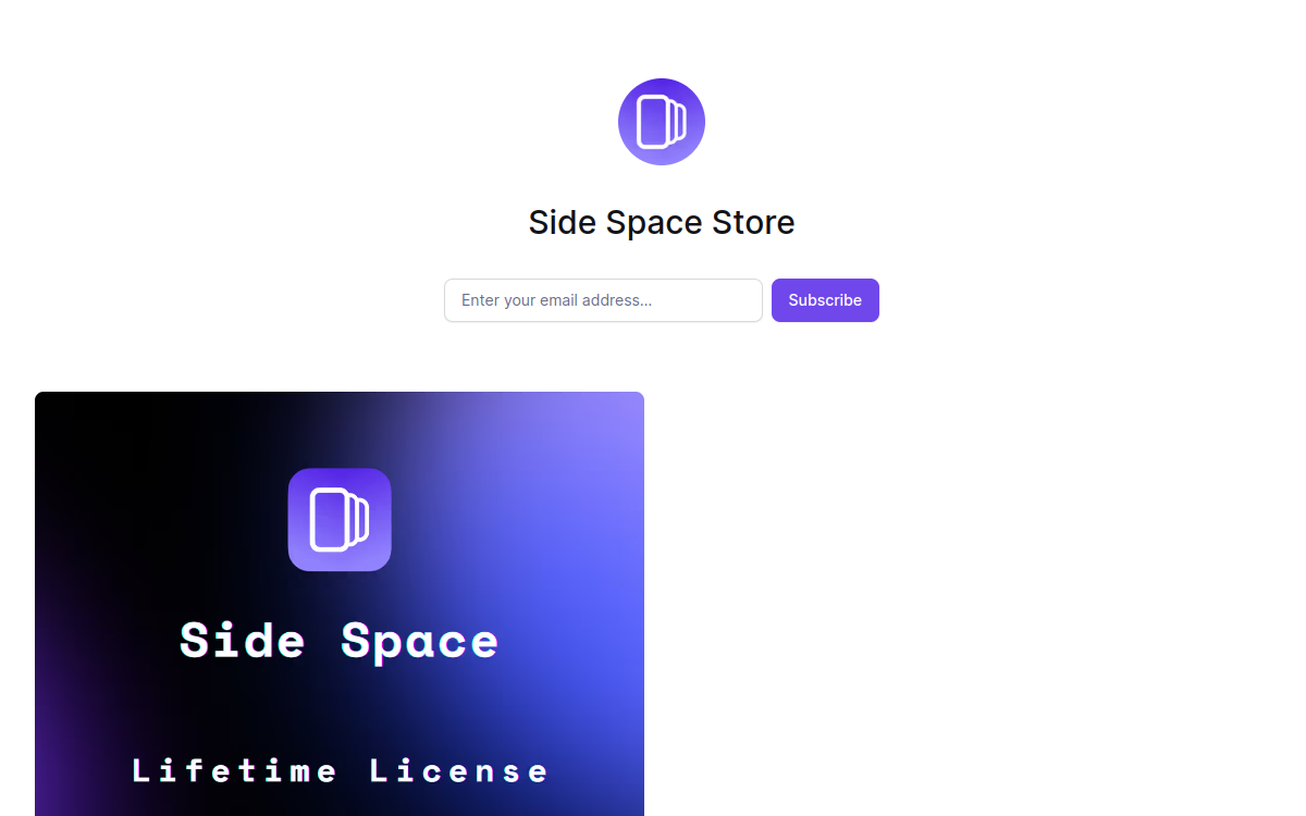 Side Space website screenshot