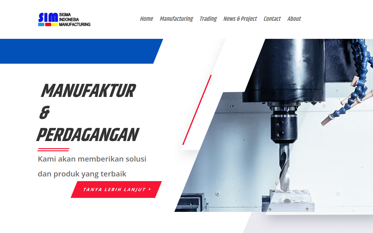 Sigma Indo — website mockup concept designed and built by HEXADECA Solutions