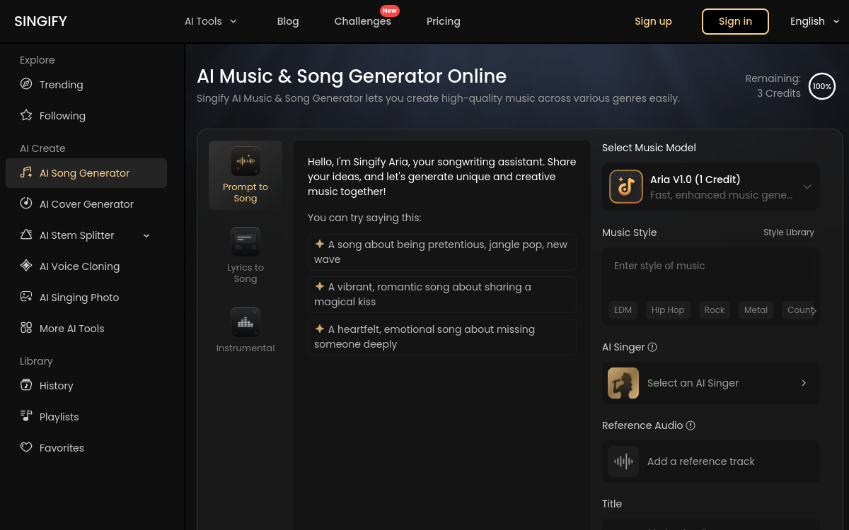 Fineshare Singify screenshot