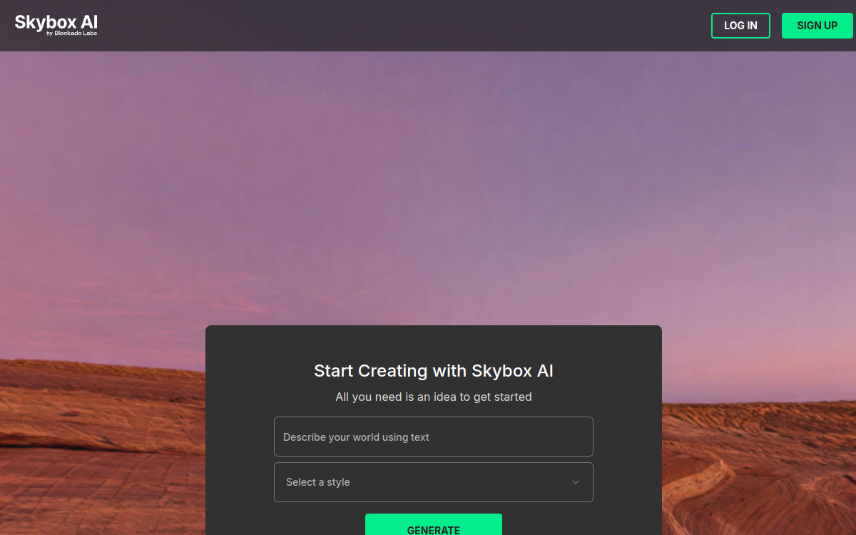 Skybox AI 网站预览
