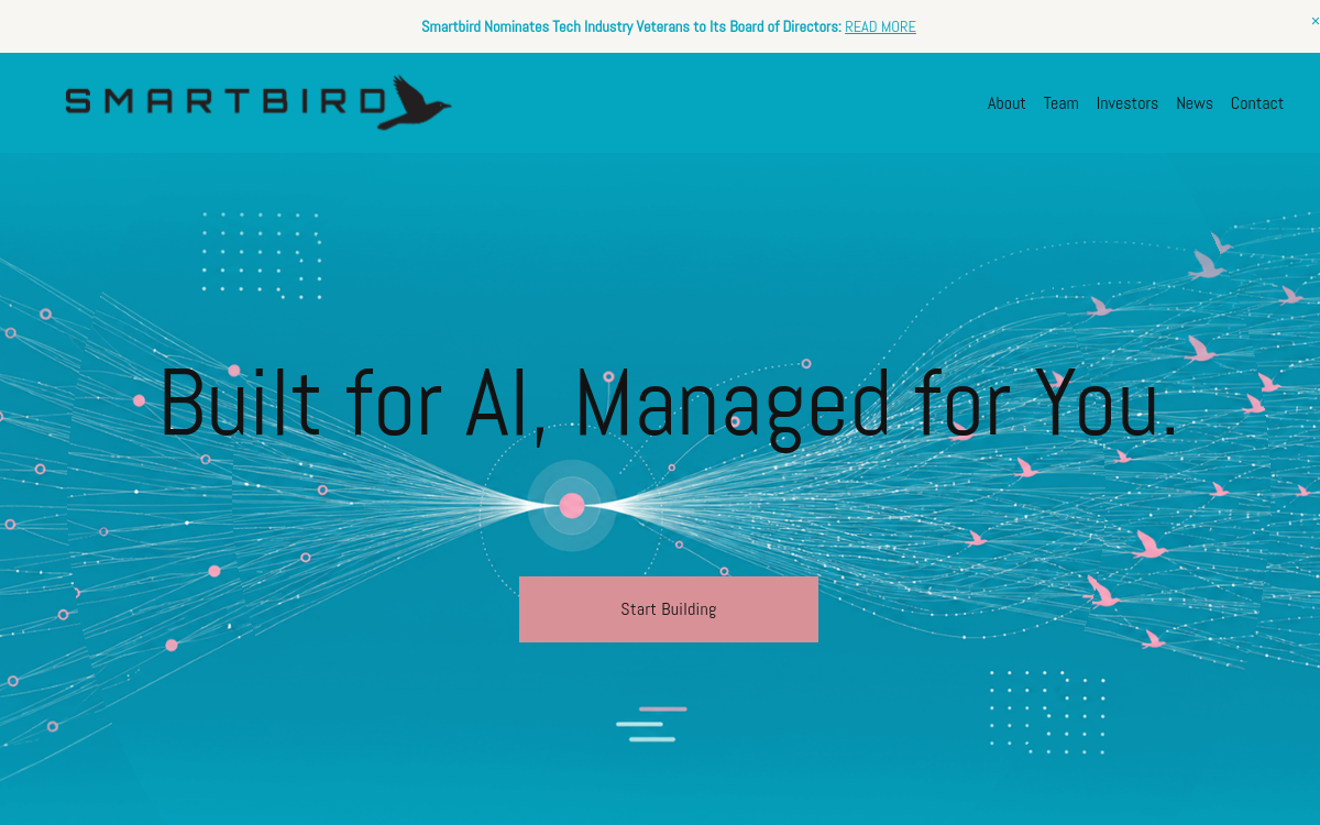 SmartBird website screenshot