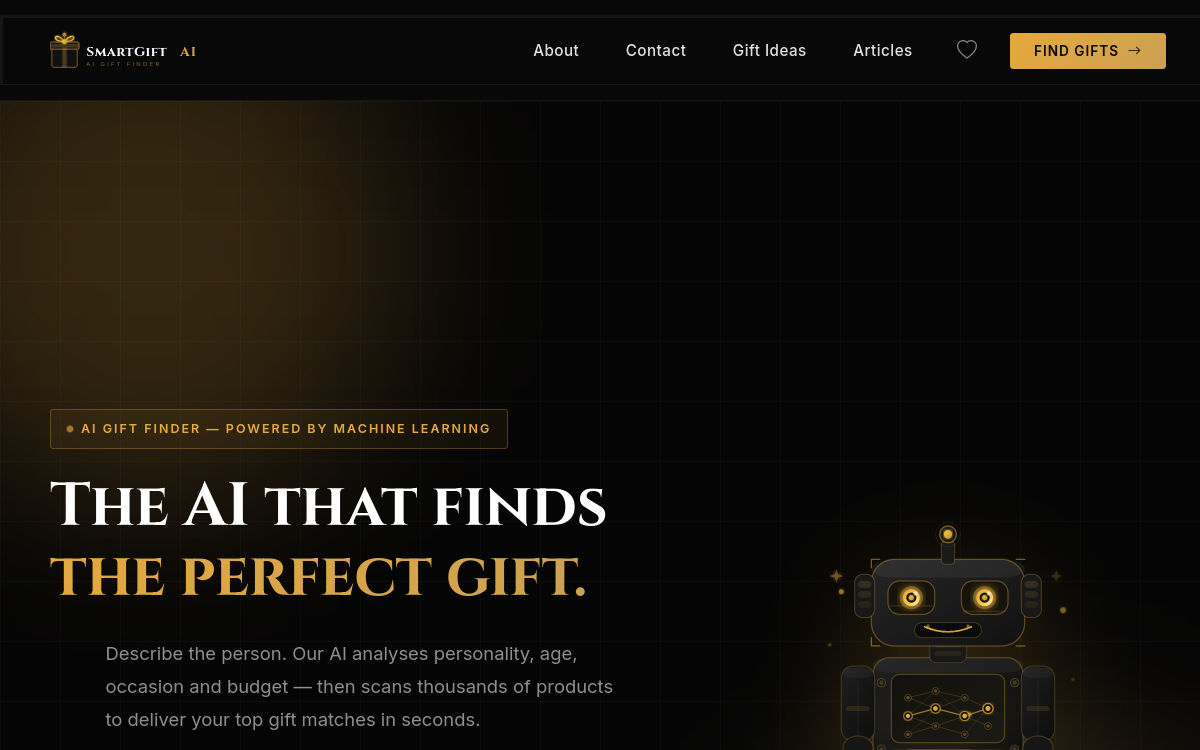 Smart Gift AI website screenshot