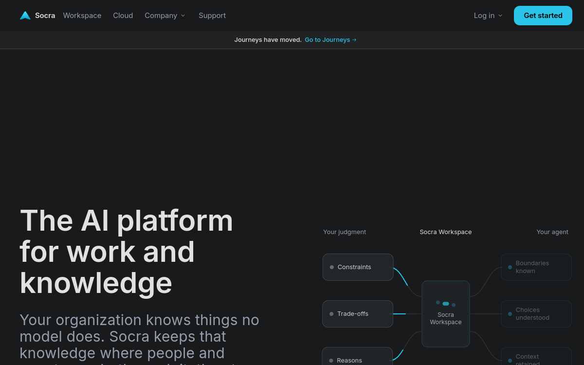 socra AI website screenshot