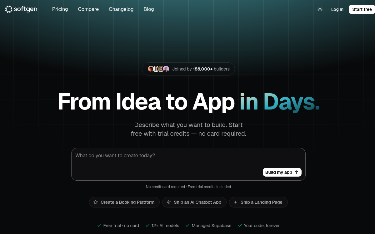 Softgen website screenshot