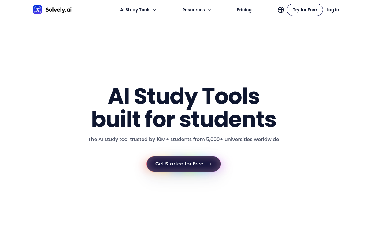 Solvely AI website screenshot