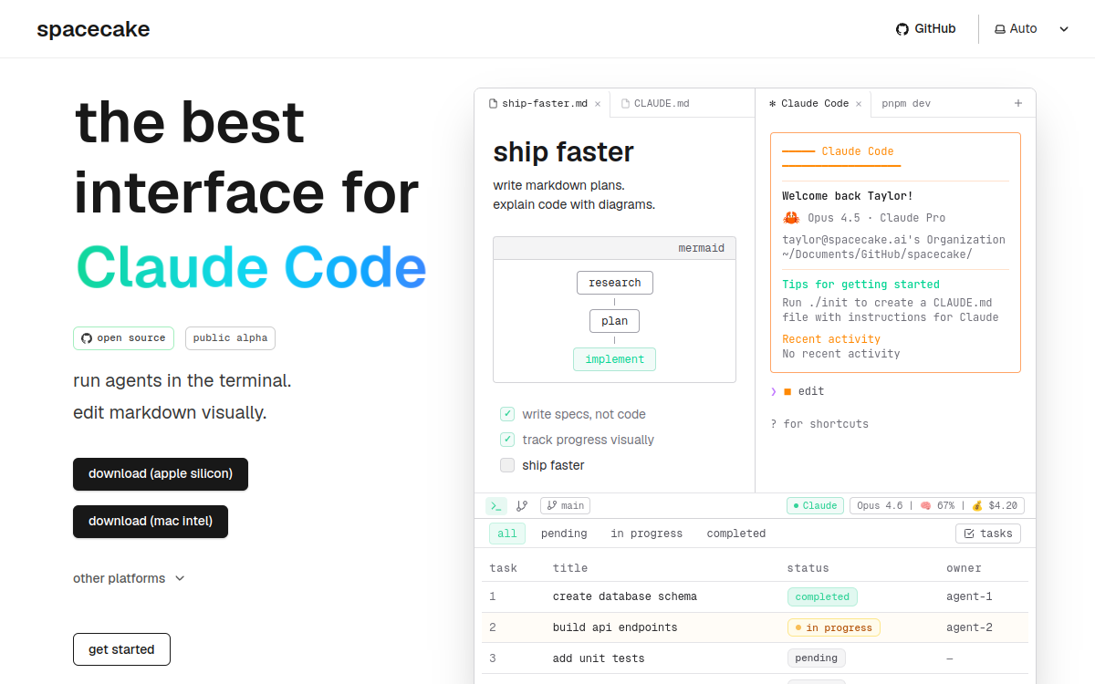 spacecake website screenshot