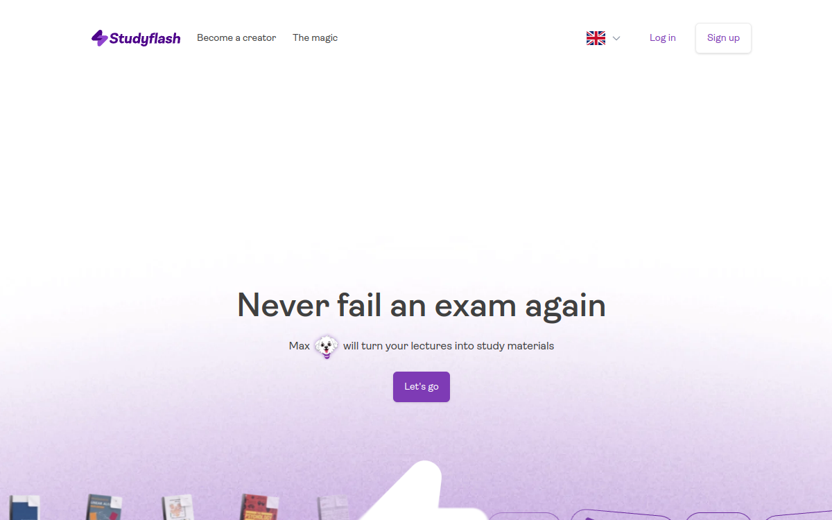 Studyflash website screenshot