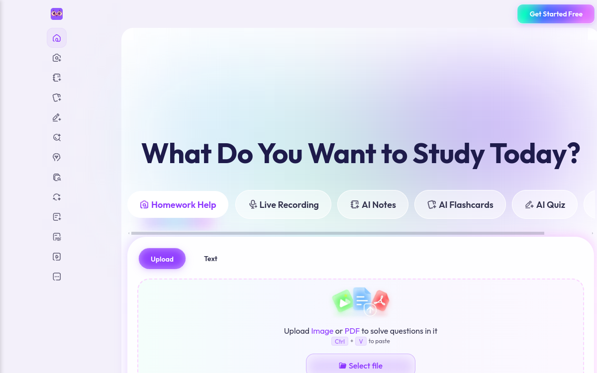 StudyX website screenshot