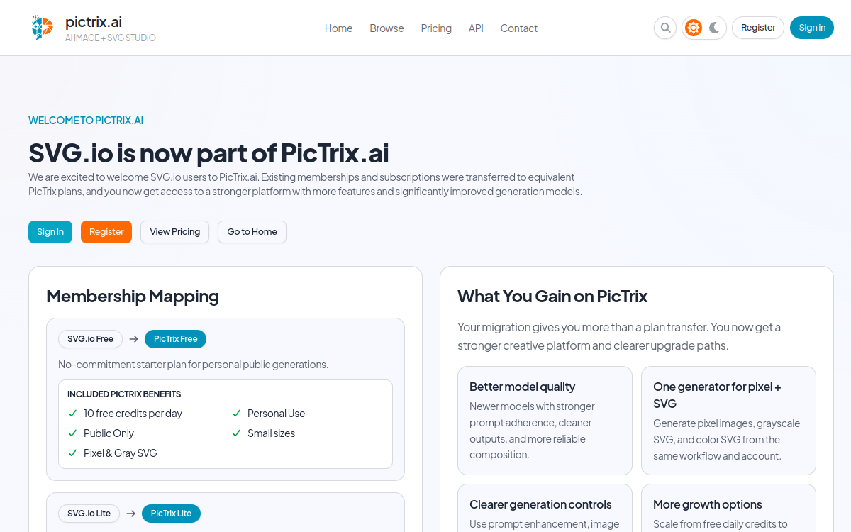 SVG.io website screenshot