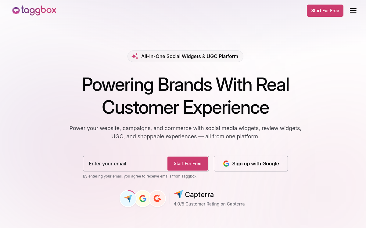 Tagbox website screenshot