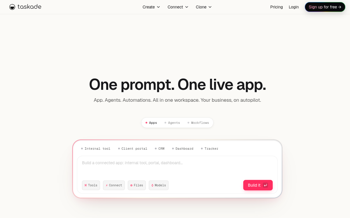 Taskade screenshot