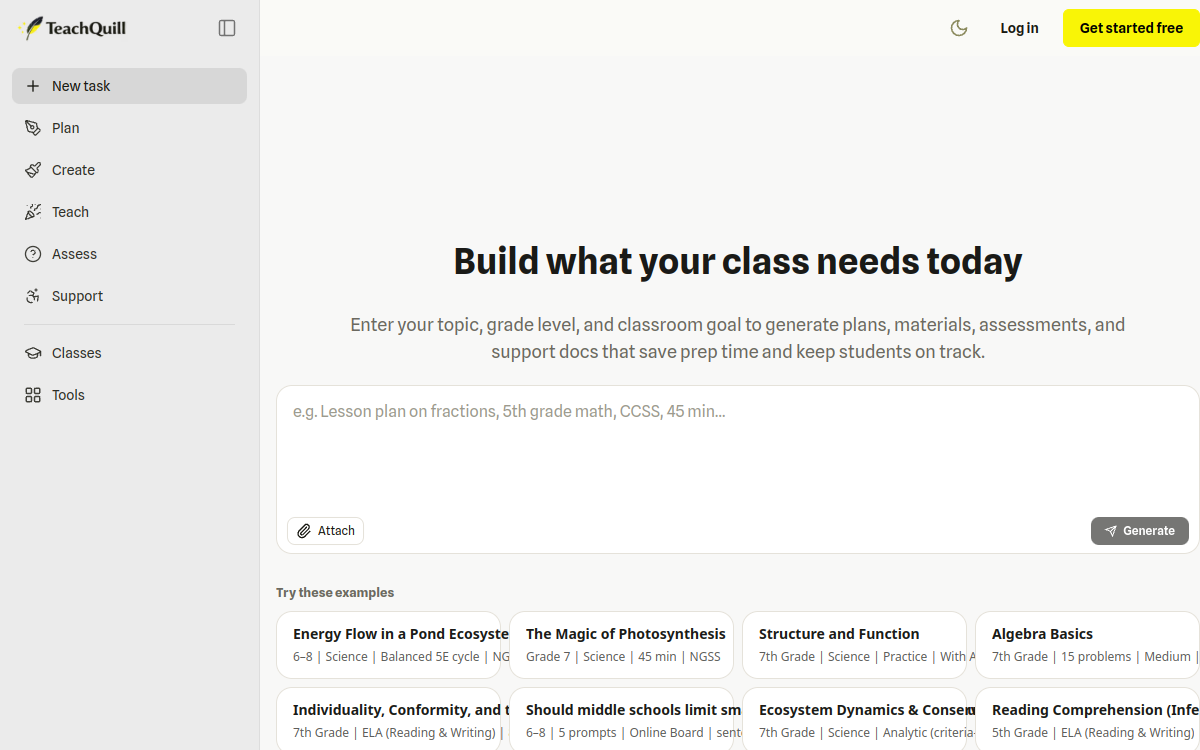 TeachQuill website screenshot