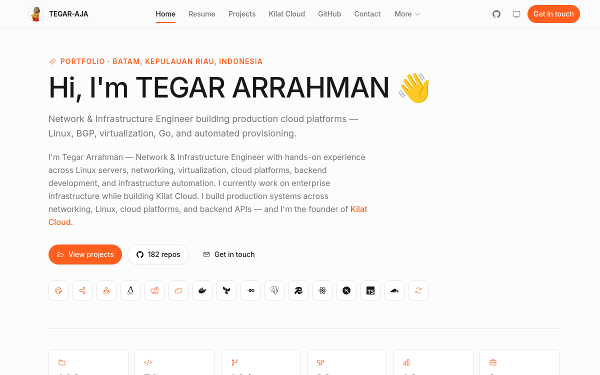 Screenshot preview of tegar-src.xyz
