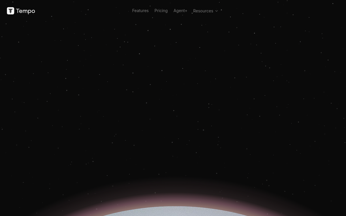 Tempo Labs website screenshot