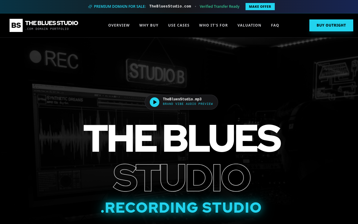 The Blues Studio website preview