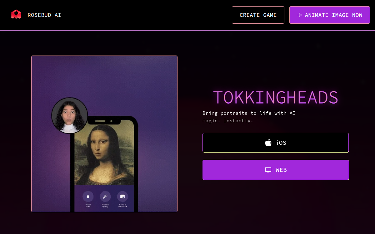 TokkingHeads website screenshot