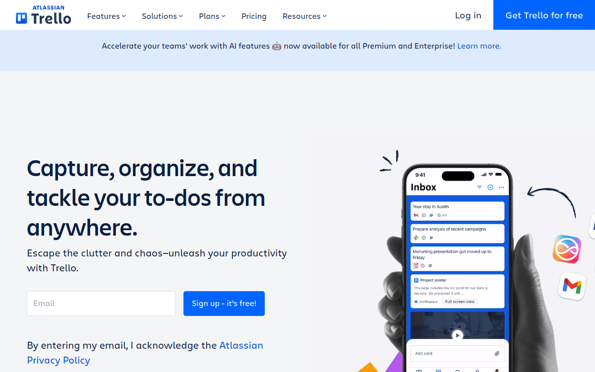 Trello website screenshot