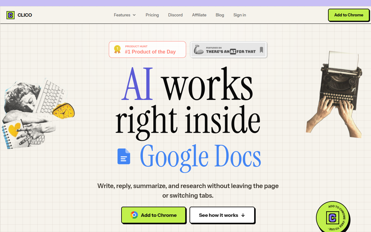 Clico website screenshot