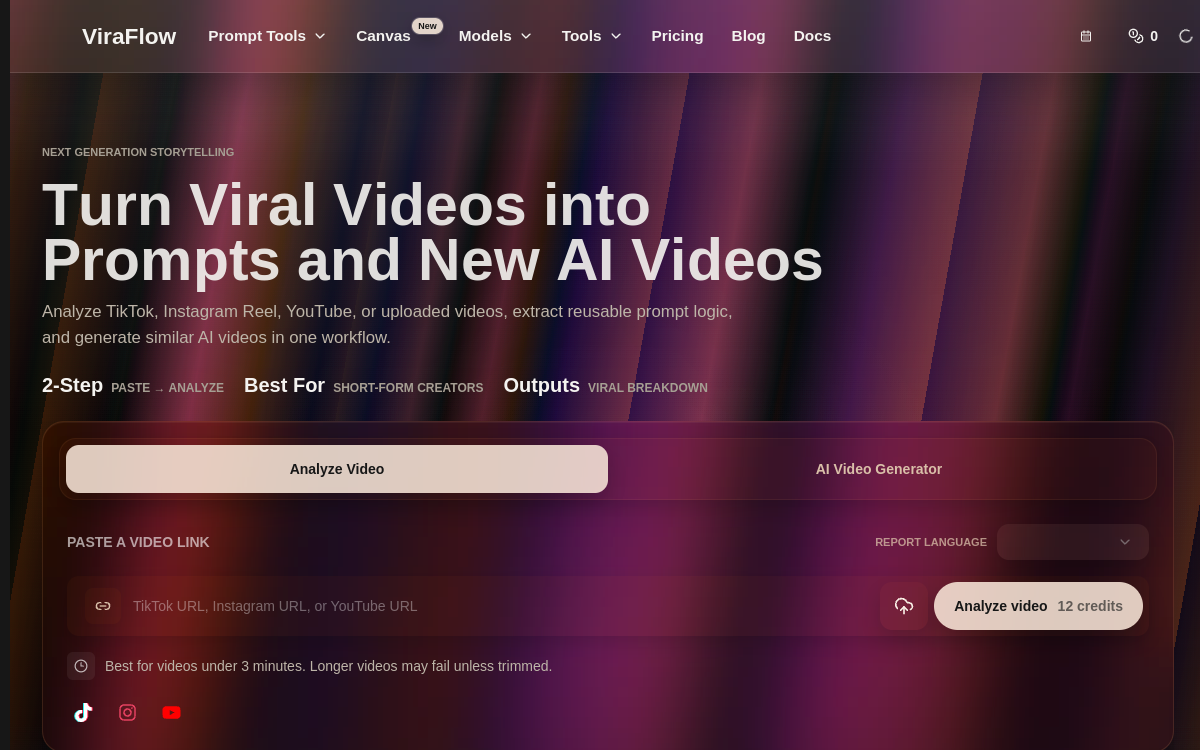 ViraFlow website screenshot