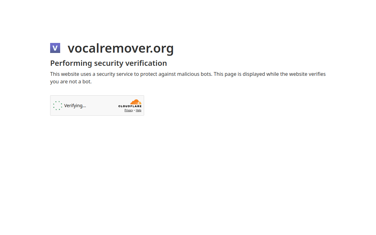 Vocal Remover website screenshot