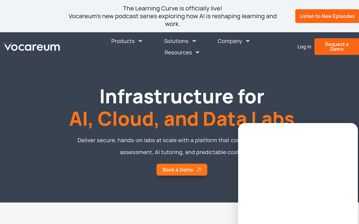 vocareum.com website screenshot