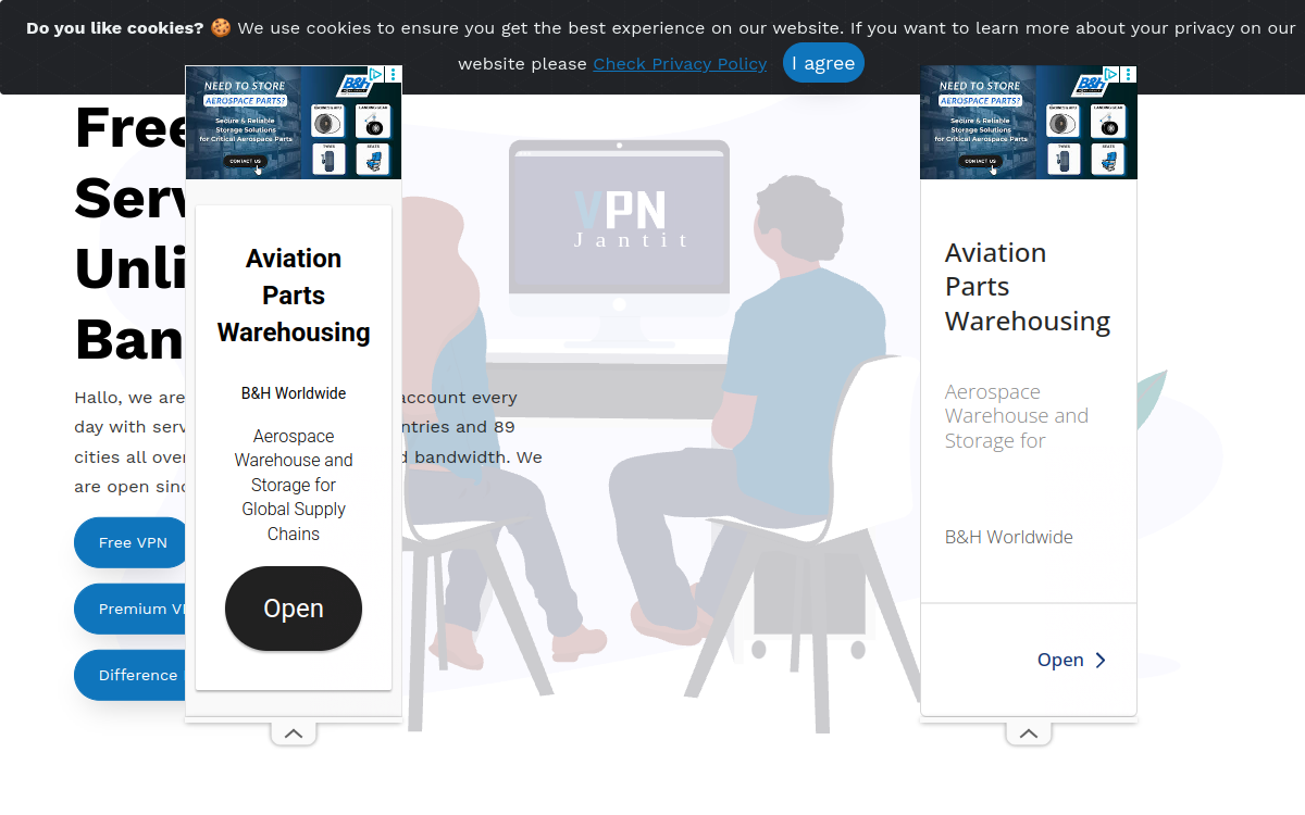 Screenshot preview of vpnjantit.com
