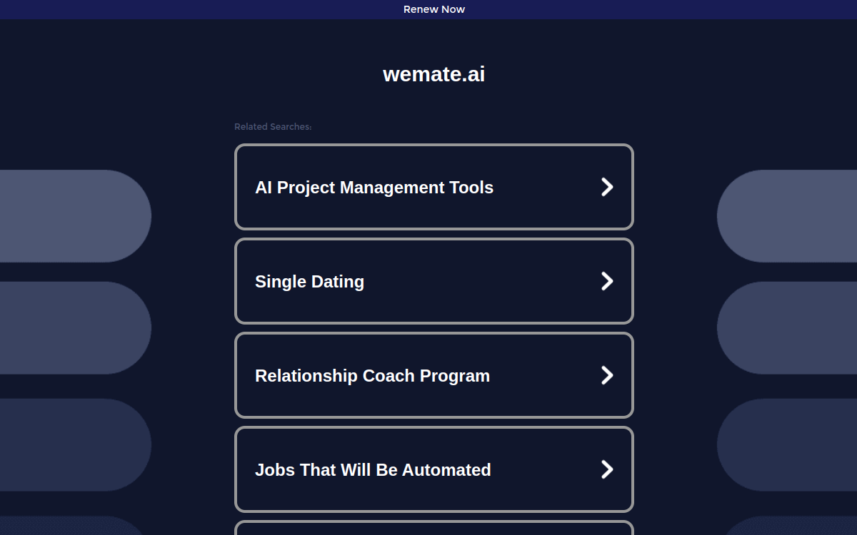 Wemate website screenshot