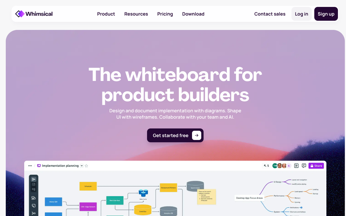 Whimsical website screenshot