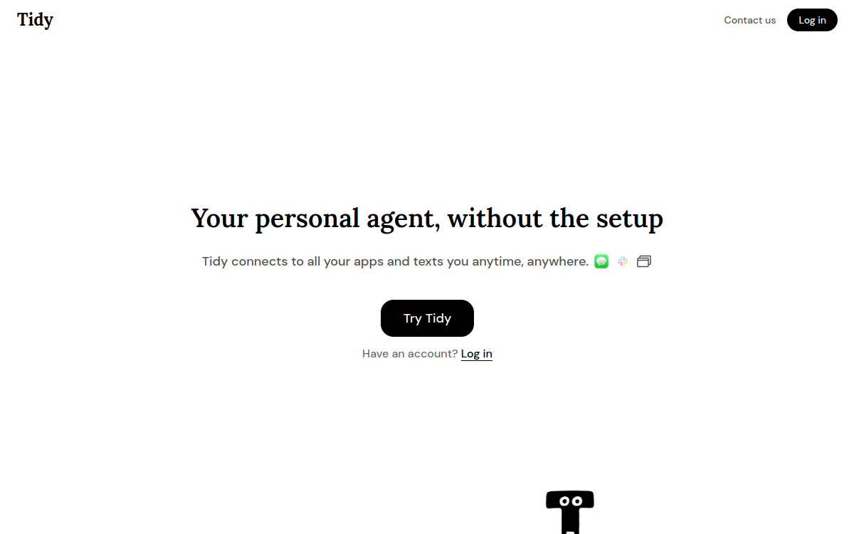 Tidy website screenshot