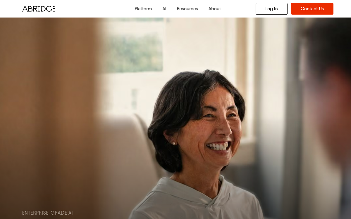 Abridge website screenshot