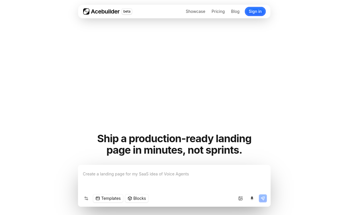 Acebuilder website screenshot
