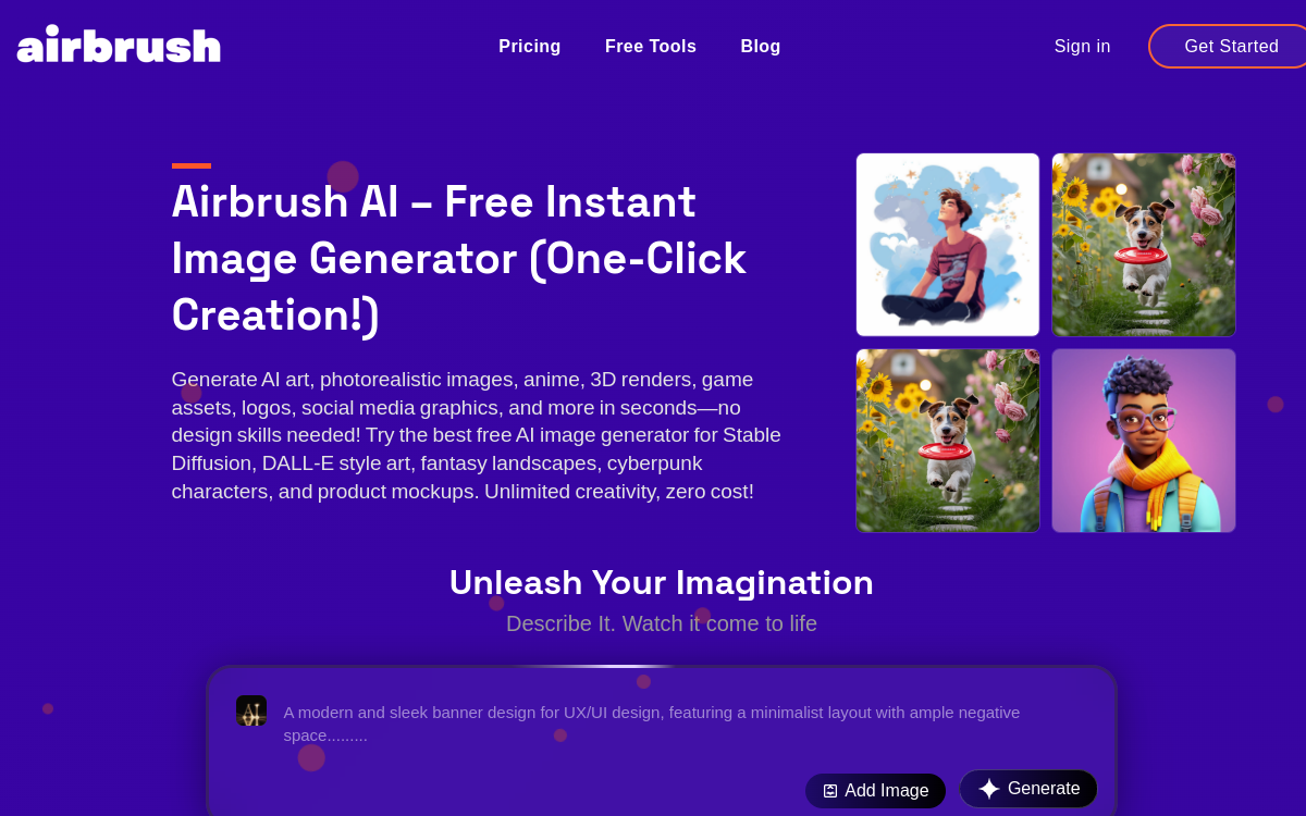 Airbrush website screenshot