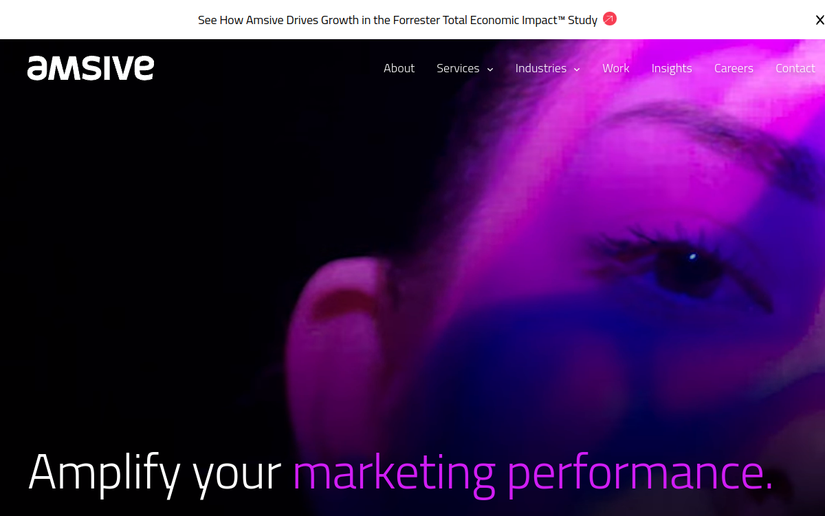 Amsive homepage screenshot
