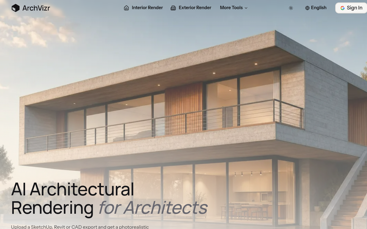 ArchVizr website screenshot